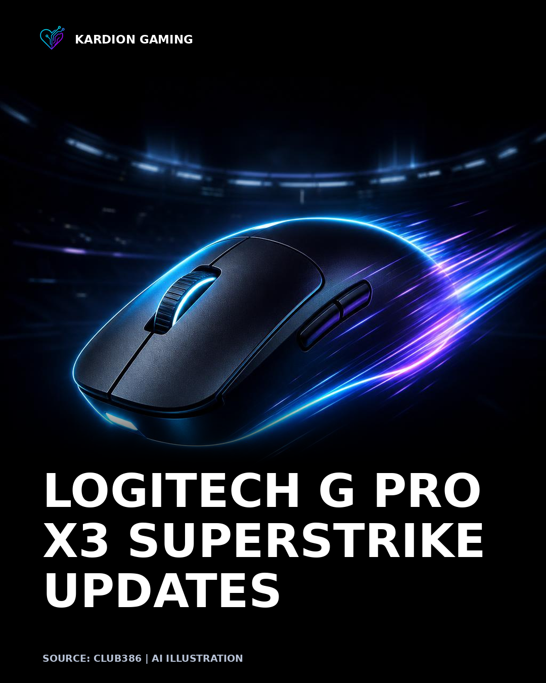 Kardion Gaming AI illustration for: Logitech G Pro X3 Superstrike review: the fastest gaming mouse alive
