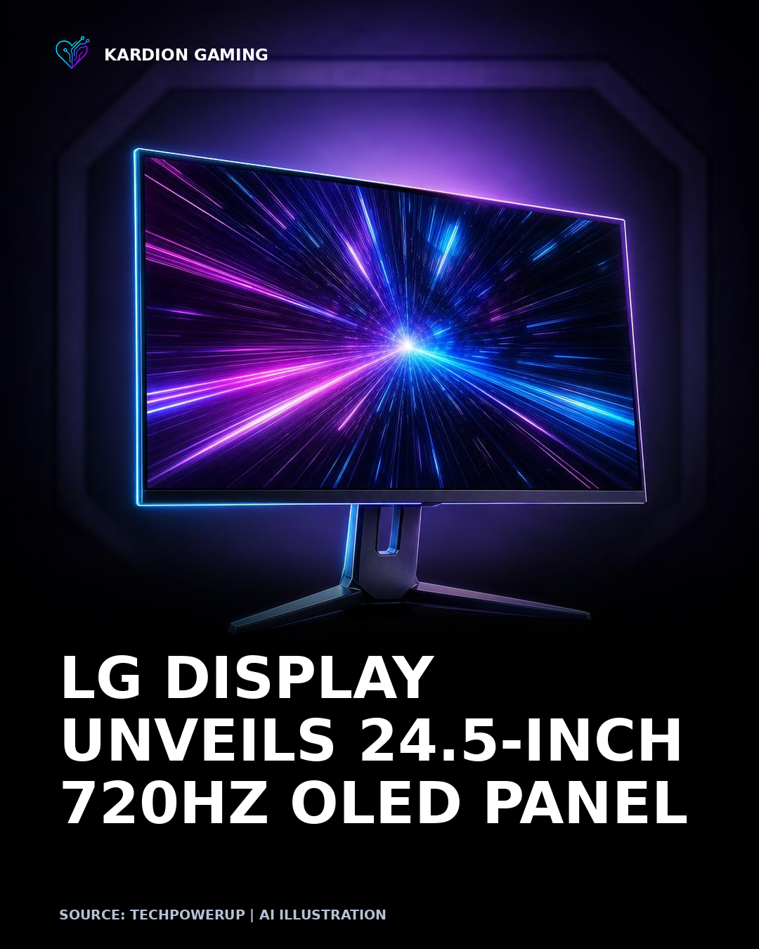 Kardion Gaming AI illustration for: (PR) LG Display launches 24.5-inch 720Hz Gaming OLED Panel