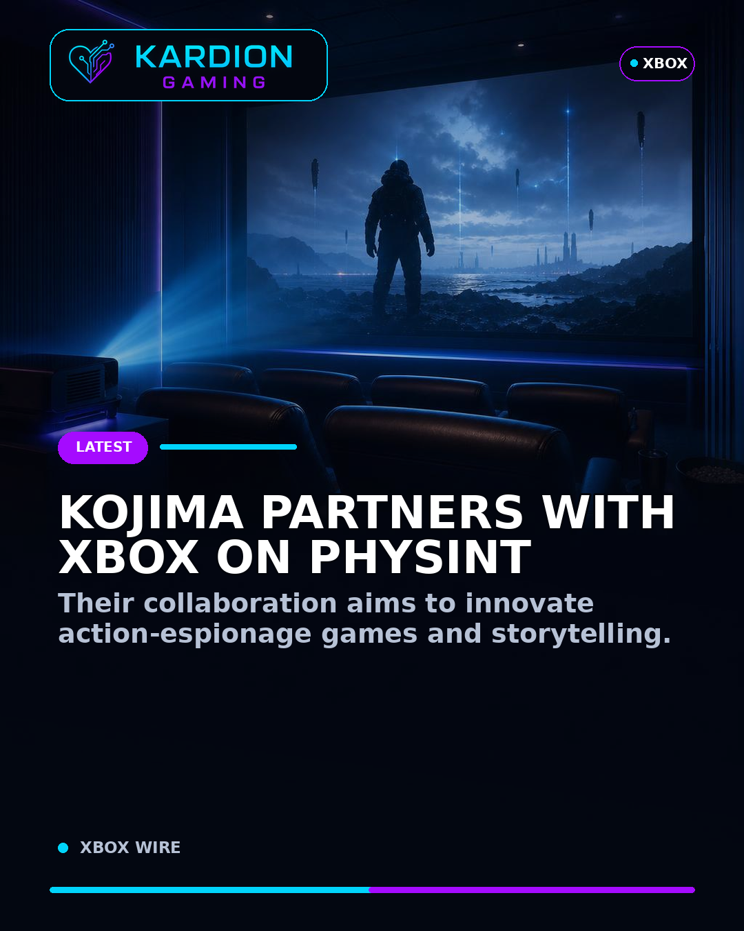 Kardion Gaming AI illustration for: XBOX and KOJIMA PRODUCTIONS Expand Partnership to Publish PHYSINT