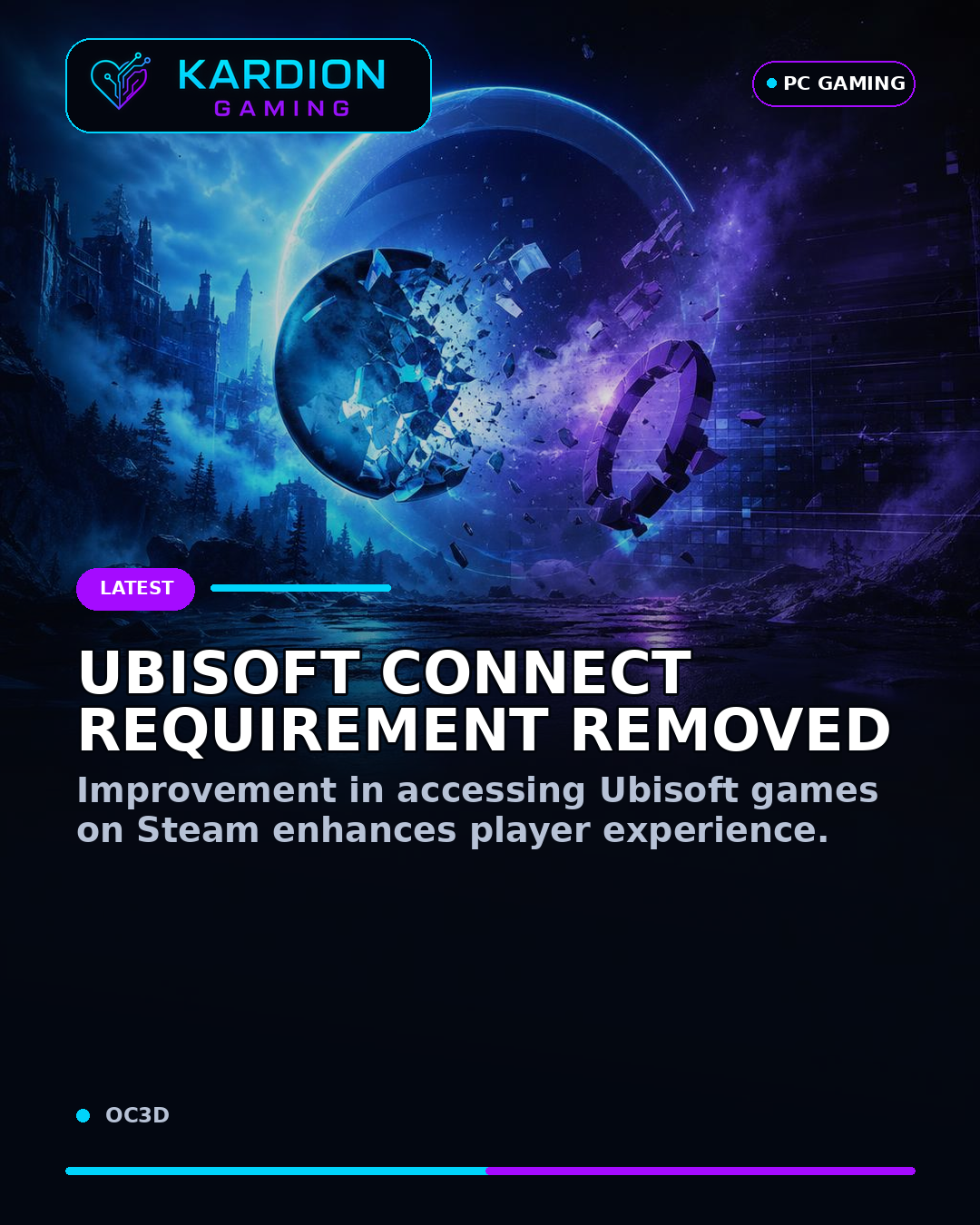 Kardion Gaming AI illustration for: Ubisoft is removing Connect as a requirement for its Steam games