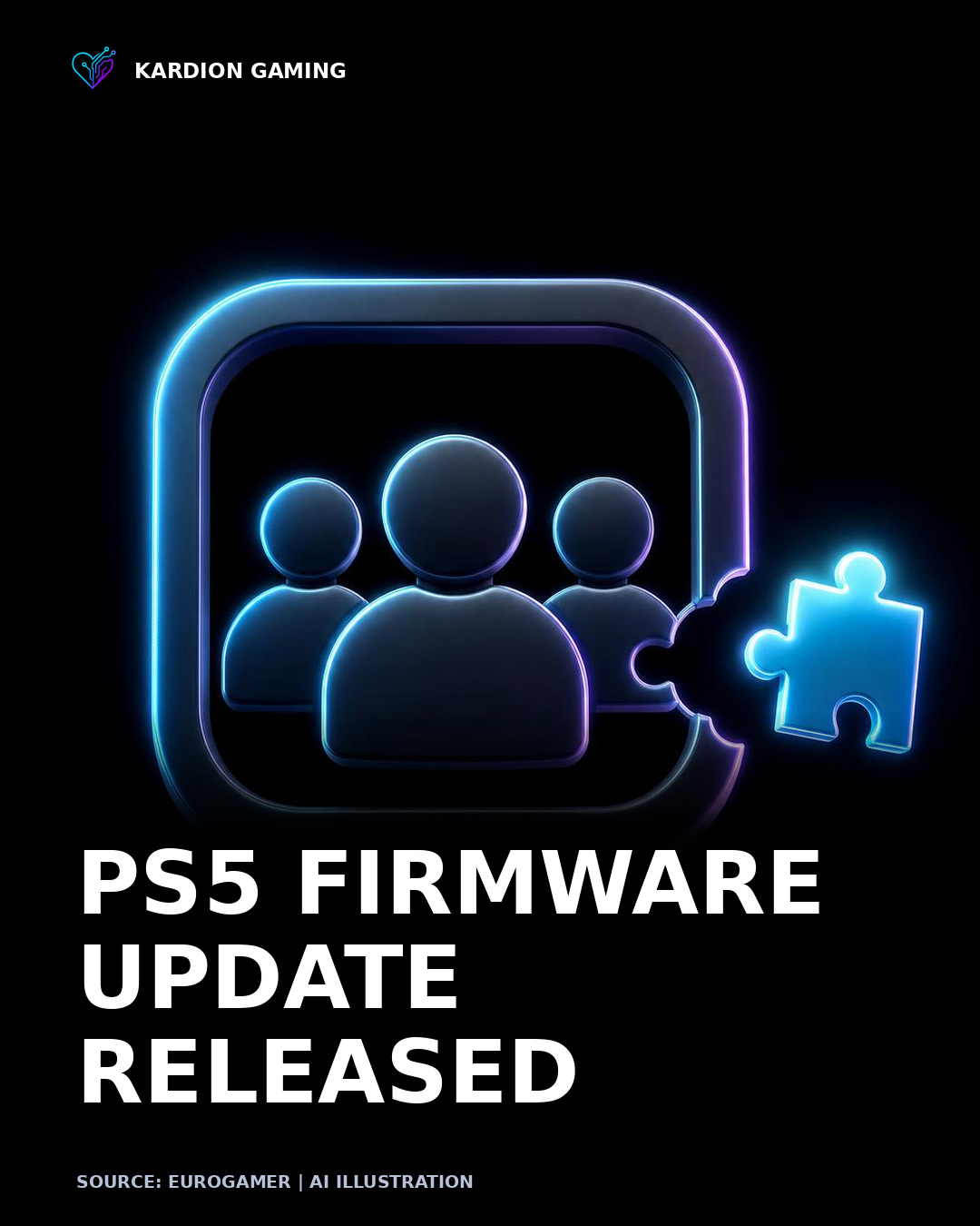 Kardion Gaming AI illustration for: PlayStation 5's latest firmware update takes Community Activity out of beta, but it's missing a key feature