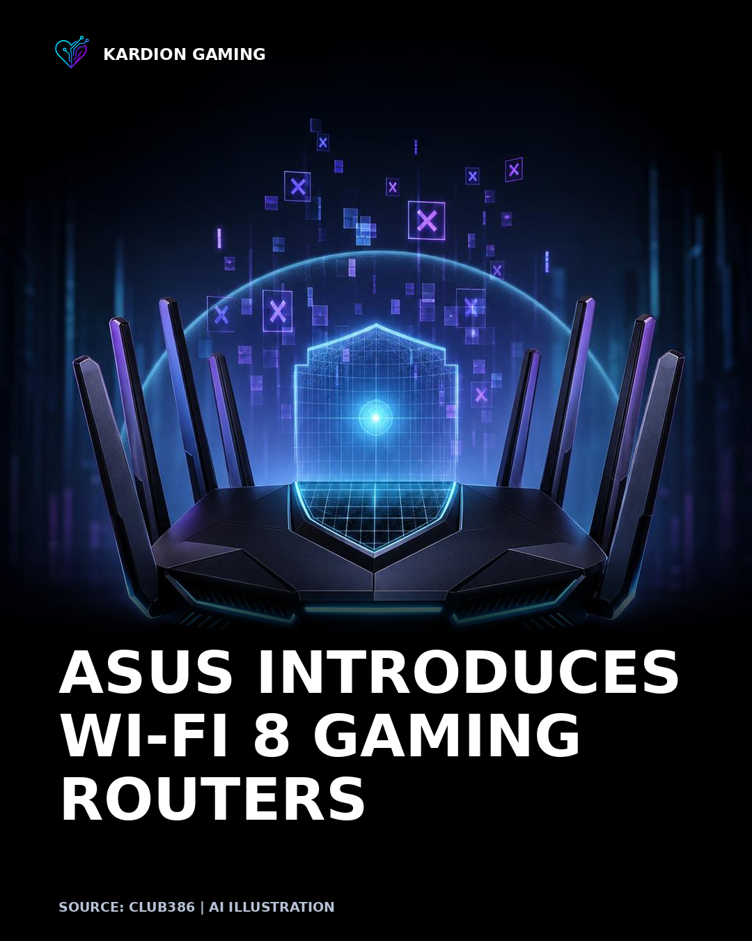Kardion Gaming AI illustration for: What is Wi-Fi 8? As Asus launches the world’s first 802.11bn gaming router, we take a look at the tech